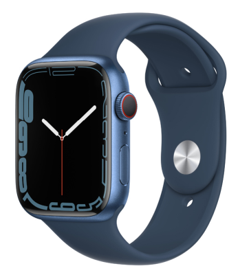 Apple Watch Series 7 GPS + Cellular 41mm Aluminiumboett med Sportband - Blå#1