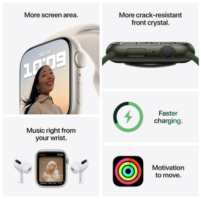 Apple Watch Series 7 GPS + Cellular 41mm Rostfri stålboett med Milaneselänk - Guld#3