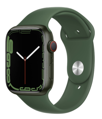 Apple Watch Series 7 GPS + Cellular, 45mm Aluminiumboett med Sportband - Grön#1
