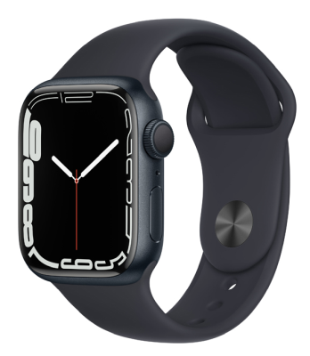 Apple Watch Series 7 GPS 41mm Aluminiumboett med Sportband - Midnatt#1