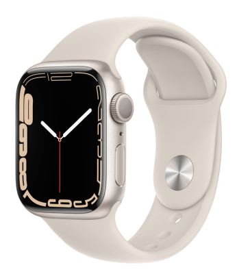 Apple Watch Series 7 GPS 41mm Aluminiumboett med Sportband - Stjärnglans#1