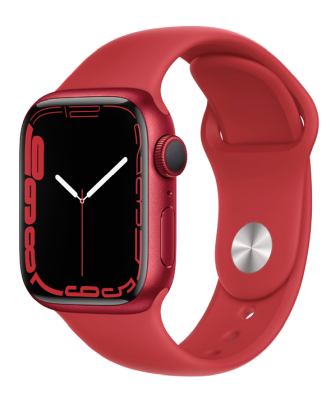 Apple Watch Series 7 GPS 41mm Aluminiumboett med Sportband - (PRODUCT)RED#1