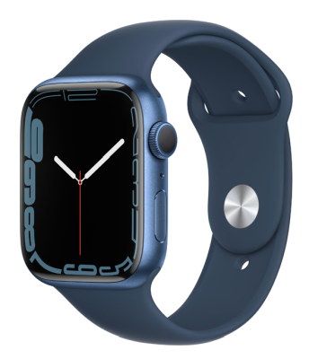Apple Watch Series 7 GPS 45mm Aluminiumboett med Sportband - Blå#1