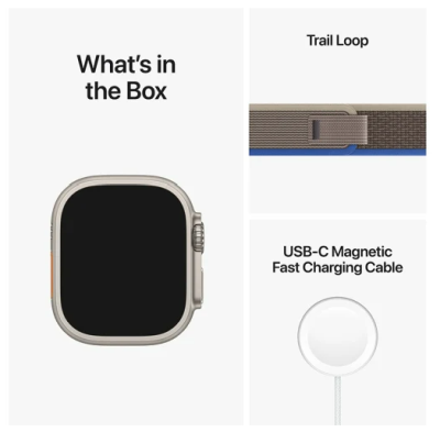 Apple Watch Ultra GPS + Cellular, 49mm Titanboett med Blå/Grå Terrängloop - S/M#2