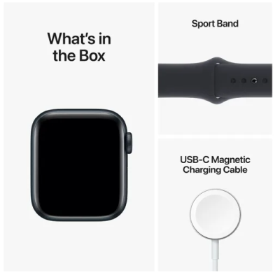 Apple Watch SE GPS + Cellular, 40mm Midnatt Aluminiumboett med Midnatt Sportband#2
