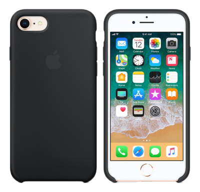 Apple iPhone 7/8 Silicone Case - Svart