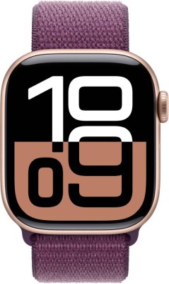 Apple Watch Series 10 GPS 42mm Roséguld Aluminiumboett med Plommon Sportloop#2