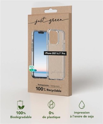Skal Bigben iPhone 13 Pro Just Green Recyclable Case Transparent#2