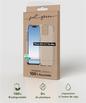Skal Bigben iPhone 13 Pro Max Just Green Recyclable Case Transparent#2