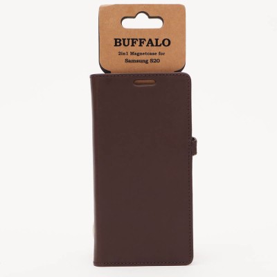 Plånboksfodral BUFFALO Samsung S20, 2-in-1 magnetskal - Brun#1
