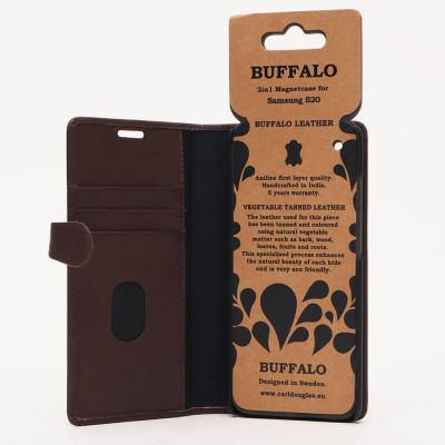 Plånboksfodral BUFFALO Samsung S20, 2-in-1 magnetskal - Brun#4