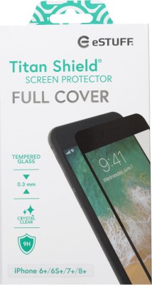 Skärmskydd eSTUFF Titan Shield Full Cover, iPhone 6 Plus/6S Plus/7 Plus/8 Plus - Svart