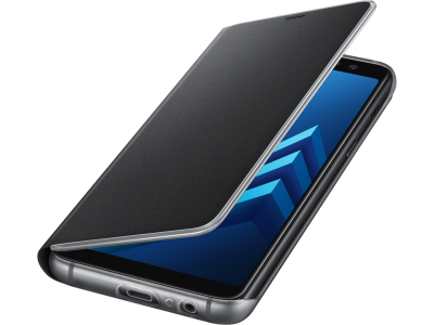 Samsung Neon Flip Cover Black för Samsung Galaxy A8 2018 - Svart