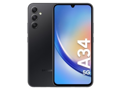 Samsung Galaxy A34 5G 256 GB, 6.6" sAMOLED 120Hz, 48/8/5/13 Mpixel kamera, Hybrid Dual SIM, MicroSD, Android - Awesome Graphite#1