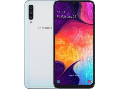 Samsung Galaxy A50, 128 GB, 6.4" FHD+, 25/5/8/25 Mpixel, Dual SIM. MicroSD, Android 9 - Vit
