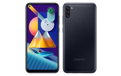 Samsung Galaxy M11, 32 GB, 6.4", 13/8/2/5 Mpixel, MicroSD, Dual SIM, Android - Svart