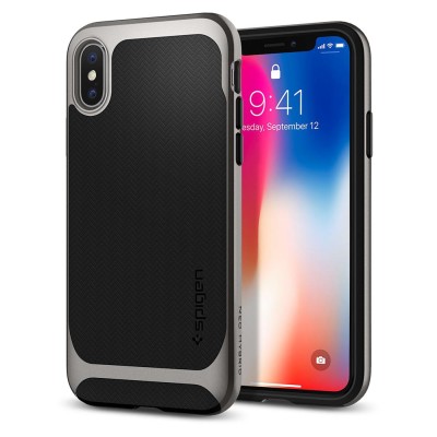 Spigen Neo Hybrid, skydd till iPhone X/Xs - Gun Metal
