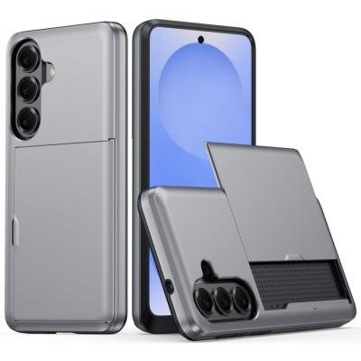 Plånboksskal AMORUS Samsung Galaxy S26, 2 st kortfack - Grå