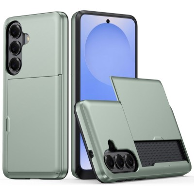 Plånboksskal AMORUS Samsung Galaxy S26, 2 st kortfack - Militärgrön