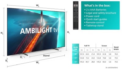 55" Philips 55OLED708/12 OLED Smart-TV, UHD/4K, 120Hz Gaming TV, Google TV, 3-sidig Ambilight#2