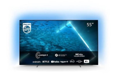 55" Philips 55OLED707/12 OLED Smart-TV, UHD/4K, 120Hz Gaming TV, Android, 3-sidig Ambilight#1