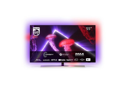 55" Philips 55OLED807/12 OLED Smart-TV, UHD/4K, 120Hz Gaming TV, Android, 4-sidig Ambilight#1