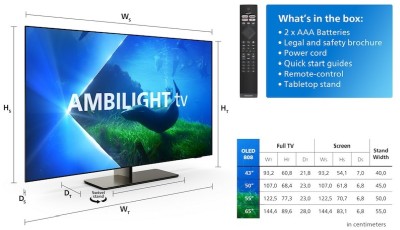 77" Philips 77OLED808/12 OLED Smart-TV, UHD/4K, 120Hz Gaming TV, Google TV, 3-sidig Ambilight#2