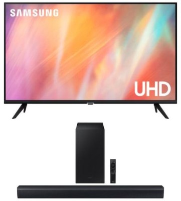 50" Samsung AU7095 Smart-TV, UHD/4K, Tizen, inkl. soundbar Samsung HWC440/XE#1