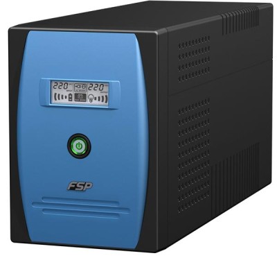 FSP EP2000, 2000VA/1200W, RJ45/RJ11-skydd, USB/RS232, 3xSchuko + 3xIEC#1