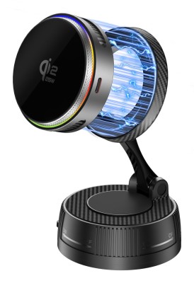Trådlös Qi2-laddare 4smarts Qi2 25W MagSafe med kylning, RGB, 360 mount - Rymdgrå#1