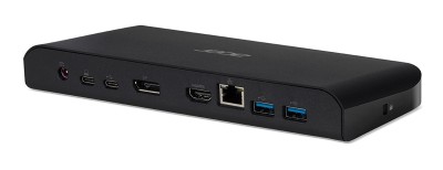 USB-C dockningsstation Acer USB-C 4K Docking Station, HDMI/DP, hörlur/mikrofon, GigaLAN, 3xUSB 3.0, USB-C, med strömförsörjning#1