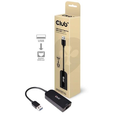 Nätverksadapter Club 3D CAC-1420, USB 3.2 Gen 1 till 2.5Gbe/RJ45