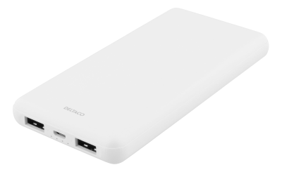 Deltaco Powerbank PB-1071, 10000 mAh, batteriindikator - Vit#1
