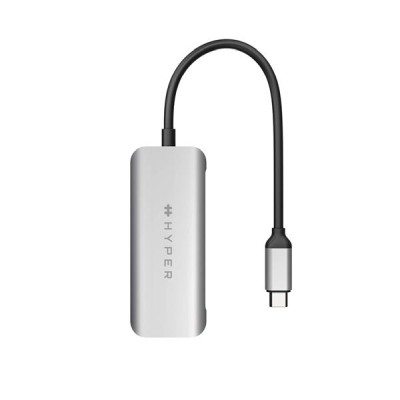 HyperDrive 4-in-1 USB-C Hub, 2xUSB-A, HDMI 4K@60Hz, 1xUSB-C PD 100W - Silver#3