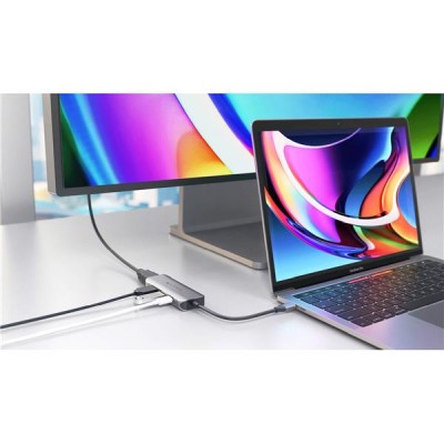 HyperDrive 4-in-1 USB-C Hub, 2xUSB-A, HDMI 4K@60Hz, 1xUSB-C PD 100W - Silver#4