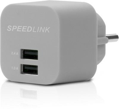 Strömadapter, Speedlink TURAX USB Power Adapter, från 230V till 2 st 5V USB, 3,2A (1+2,4A), Grå