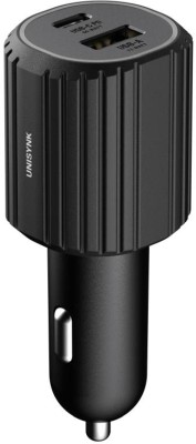 Unisynk Billaddare Dual USB-C/A 72W PD - Svart