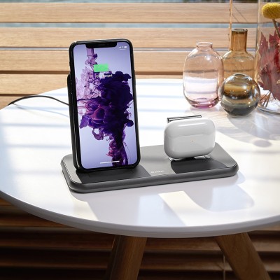 ZENS Dual Bordsladdare QI + Dock 10W, inkl. strömadapter#4