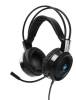 Deltaco DH110 Stereo Gaming Headset, blå LED, 3,5mm för ljud, USB för ström#1