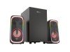 Trust GXT635 RUMAX RGB, 2.1 stereo, 20W + 2x10W RMS, USB/Bluetooth/HDMI, digital/analog, fjärrkontroll - Svart#1