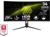 34" MSI MAG 342CQR E2, Curved VA 3440x1440, 1 ms, 180Hz, 1500R, höjdjusterbar, 2xHDMI/DP