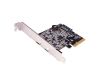 ST Lab PCIe 3.0 USB3.1 2-Port (Type-C) PCIe 3.0, x4/x8/x16, 2x USB 3.1, USB-C connectors
