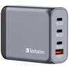 AC-adapter Verbatim GaN Charger 100W, 3xUSB-C / 1xUSB-A