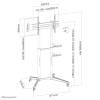 Golvstativ Neomounts by Newstar FL50-540BL1, för skärm 37-70", justerbart 128,5-145 cm, max 50 kg#9