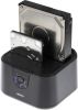 USB dockningsstation för dubbla diskar med kloning för 2.5" och 3.5" SATA3-hårddiskar, USB 3.0, Deltaco - Svart#2