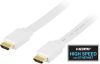 HDMI-kabel, 4K/3D, flat, 3 meter - Vit