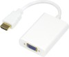 Adapter HDMI till VGA+3,5mm audio, Deltaco, 0,2m - Vit