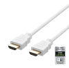 HDMI-kabel Deltaco Ultra High Speed, 8K@60Hz, 1 meter - Vit