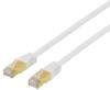 Nätverkskabel skärmad Cat.7, RJ45, LSZH, 5 meter - Vit