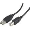 USB 2.0-kabel A ha till B ha, 2 meter - Svart